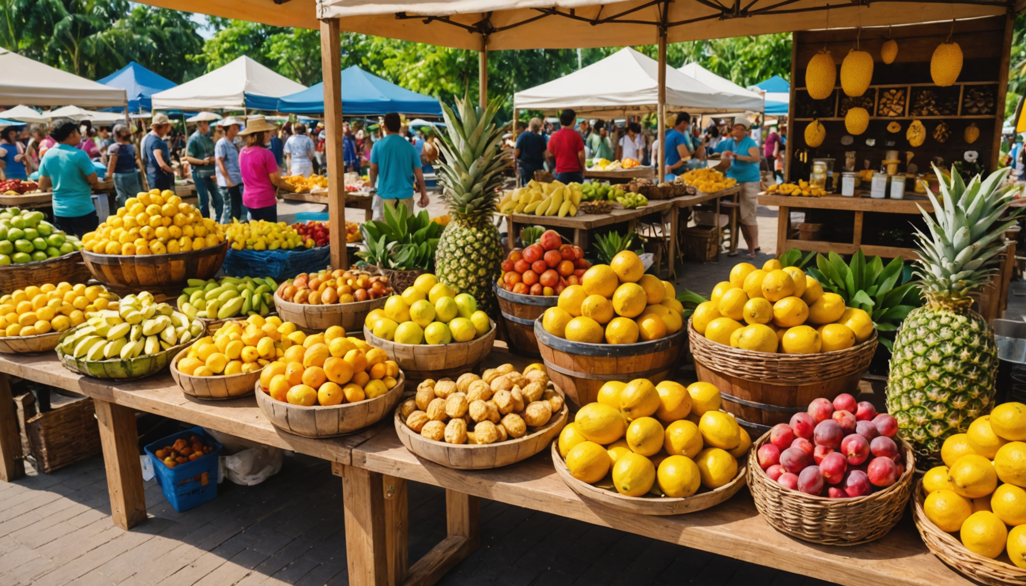 découvrez des marchés de producteurs locaux proposant des fruits tropicaux frais et du miel artisanal. goûtez à la qualité et à la diversité des saveurs directement auprès des producteurs.