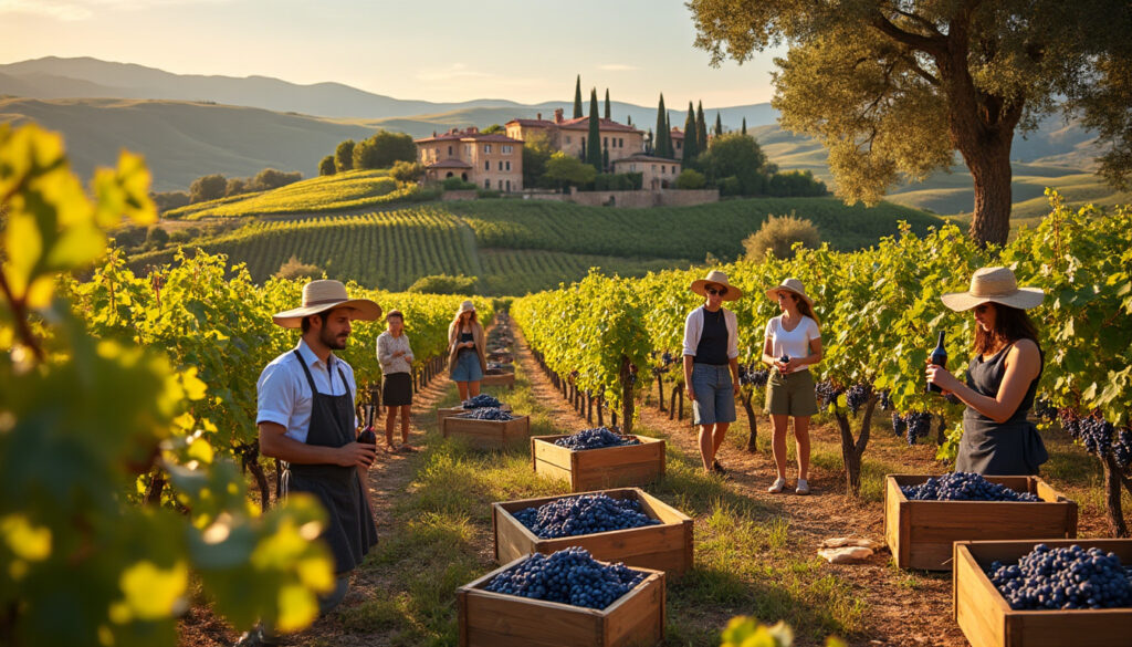 partez à la découverte des vendanges en italie : plongez dans les traditions viticoles, participez aux récoltes de raisins et profitez d’un tourisme authentique au cœur des régions viticoles italiennes.