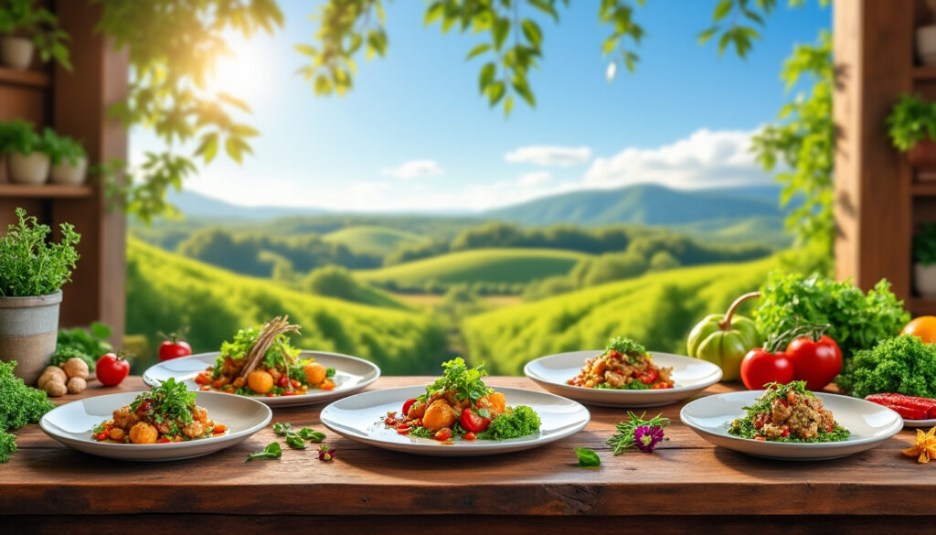 découvrez des recettes signatures créées par de grands chefs, mettant à l'honneur des ingrédients frais et authentiques issus de la ferme, pour une cuisine raffinée et savoureuse.