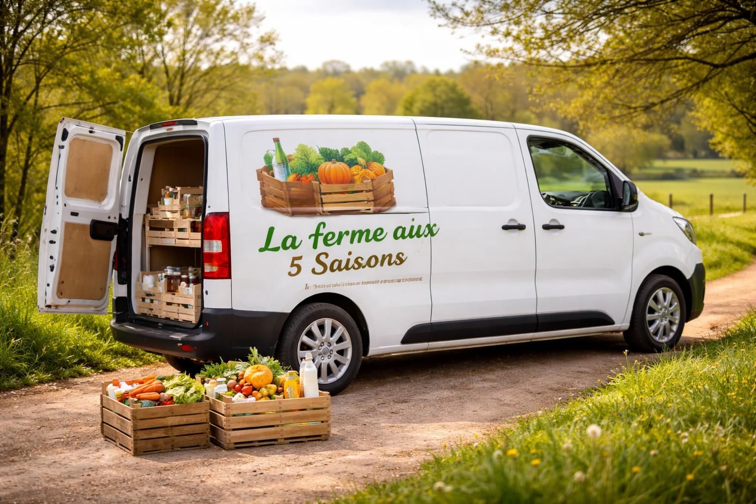découvrez la ferme aux 5 saisons et profitez de la livraison de produits frais directement chez vous grâce à nos véhicules citroën jumpy, renault trafic et nissan nv300.