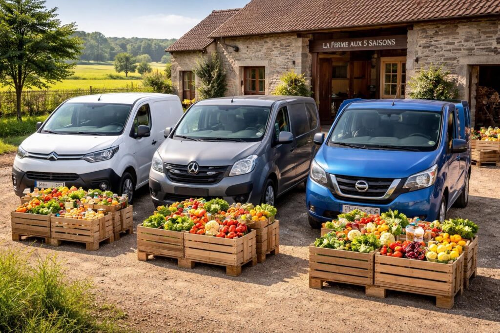 la ferme aux 5 saisons propose la livraison de ses produits frais et locaux en citroën jumpy, renault trafic et nissan nv300, alliant qualité et mobilité durable.