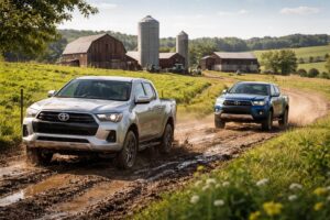 découvrez les fermes accessibles facilement grâce aux pick-up robustes toyota hilux et ford ranger, idéaux pour les terrains difficiles et les travaux agricoles exigeants.