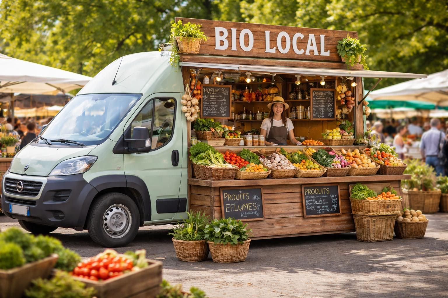 découvrez notre sélection de produits bio locaux parfaits pour votre food truck citroën jumper ou fiat ducato, idéals pour vos marchés et événements.