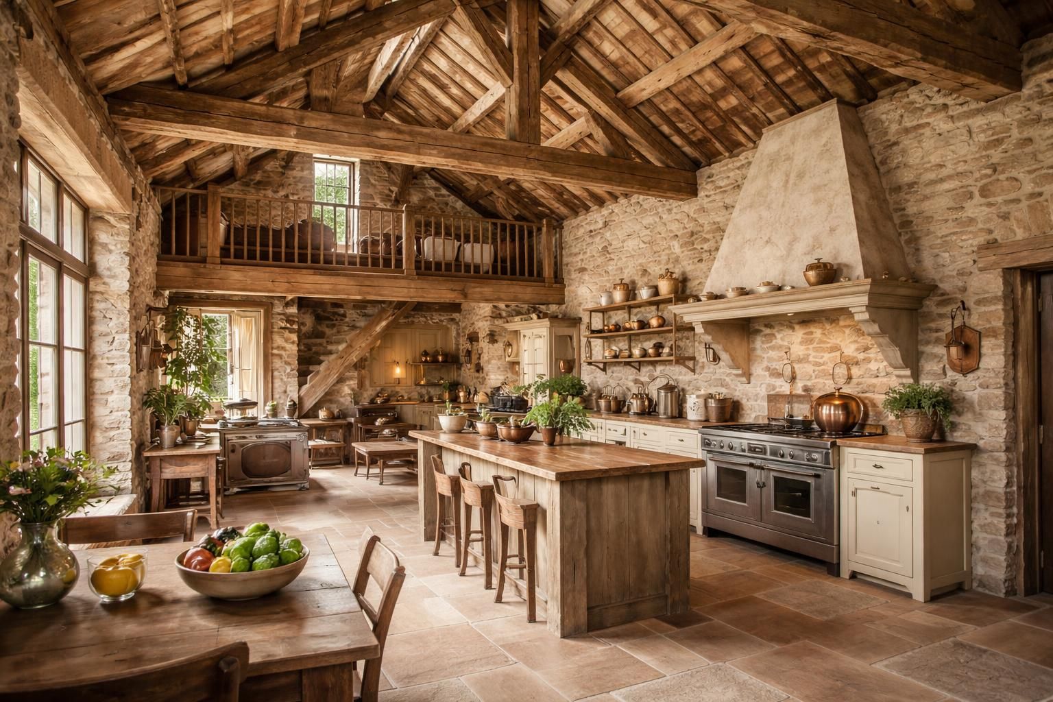 découvrez comment rénover une ferme ancienne en préservant son charme avec une grange aménagée, des poutres restaurées et une cuisine campagnarde authentique alliant tradition et confort moderne.